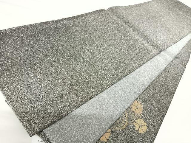 平和屋着物◎太鼓柄袋帯　鴛鴦花文　金銀糸　正絹　逸品　AABA2175yx