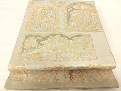平和屋着物◎六通柄京袋帯　更紗花文　金銀糸　正絹　逸品　AABA2198yx
