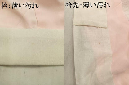平和屋着物■長襦袢　無双仕立て　几帳花地紋　暈し染め　正絹　逸品　AABA2257es