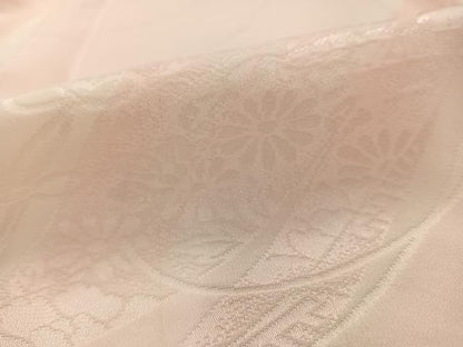 平和屋着物■長襦袢　無双仕立て　几帳花地紋　暈し染め　正絹　逸品　AABA2257es