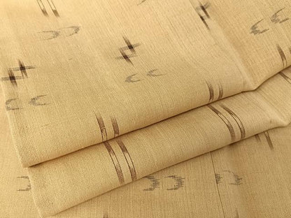 平和屋着物＊夏物　紗紬　琉球絣文様　正絹　逸品　AABA2483np