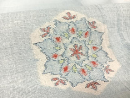 平和屋着物＊夏物 本場小千谷ちぢみ 亀甲花文 麻 逸品 AABA2484np