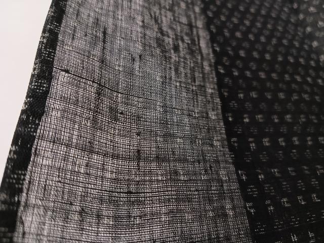 平和屋着物＊夏物 男性 上布 井桁絣 麻 逸品 AABA2486np