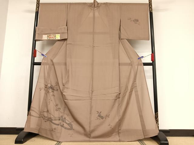 平和屋着物＊夏物 訪問着 本場大島紬 夏大島 中国三大刺繍 汕頭刺繍 スワトウ刺繍  川畑辰吉作 三越扱い 証紙付き 正絹 逸品 AABA2489np