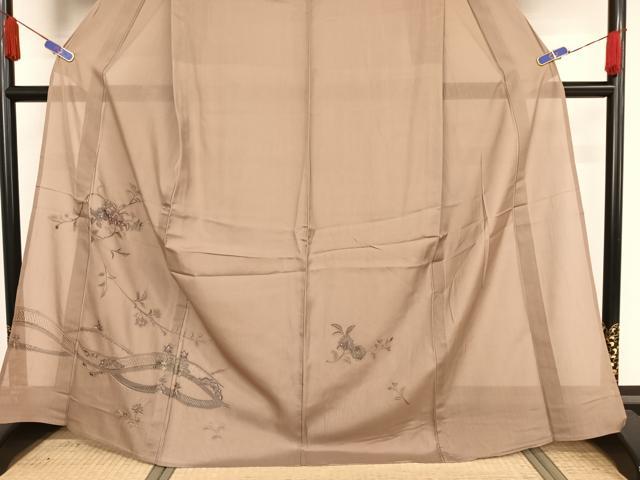 平和屋着物＊夏物 訪問着 本場大島紬 夏大島 中国三大刺繍 汕頭刺繍 スワトウ刺繍  川畑辰吉作 三越扱い 証紙付き 正絹 逸品 AABA2489np