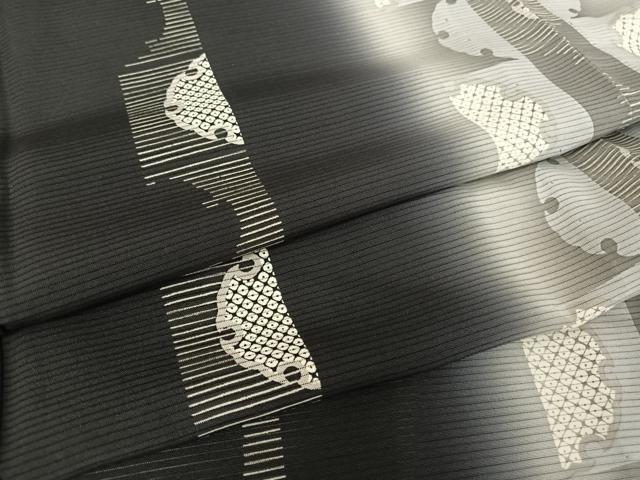平和屋着物＊夏物 訪問着 絽 雪輪 暈し染め 黒地 正絹 逸品 AABA2490np