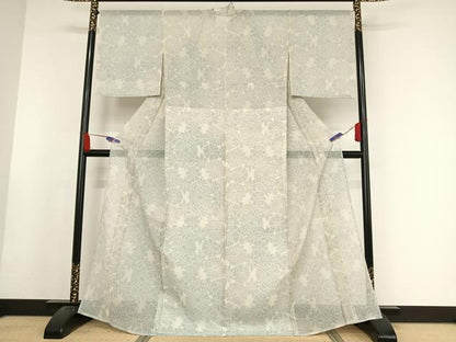 平和屋着物＊夏物 紗紬 花尽くし 正絹 逸品 AABA2492np