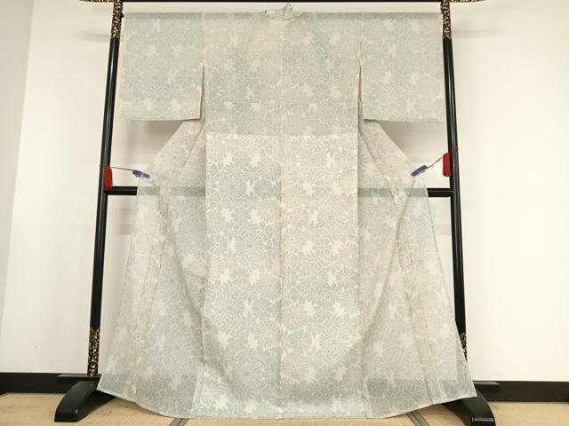 平和屋着物＊夏物 紗紬 花尽くし 正絹 逸品 AABA2492np