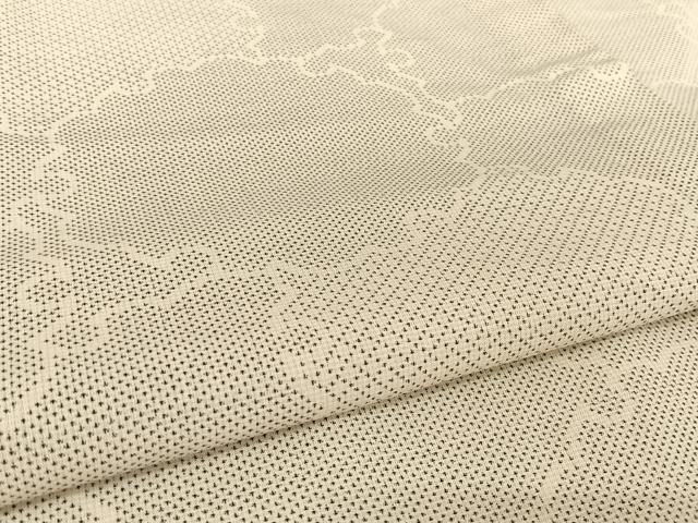 平和屋着物＊夏物　本場大島紬　夏大島　白大島　雪輪文　正絹　逸品　未使用　AABA2494np