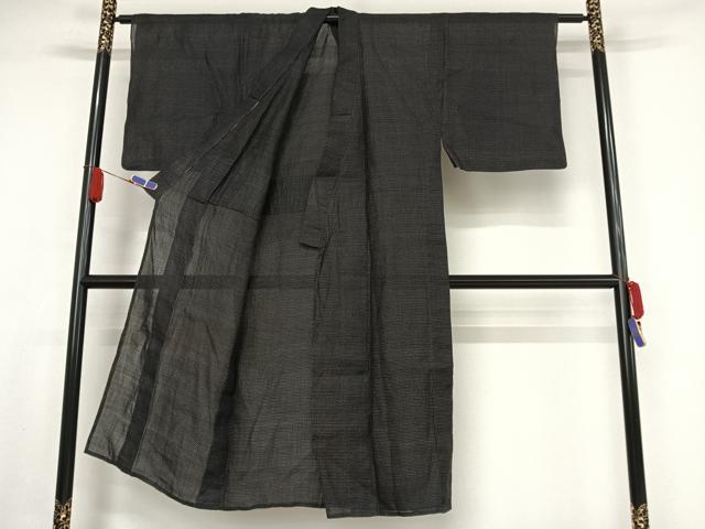 平和屋着物＊夏物 男性 石川県指定無形文化財 能登上布 本麻手織上布 十字絣 麻 逸品 AABA2495np