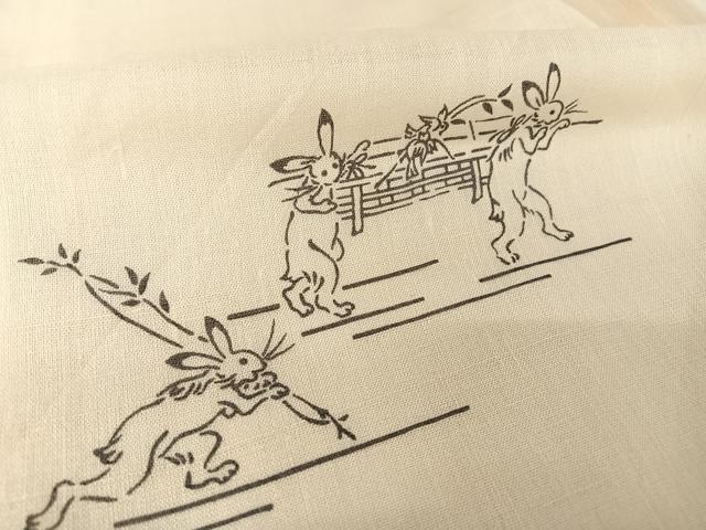 平和屋着物＊夏物 小紋 紗紬 鳥獣戯画 正絹 逸品 AABA2496np