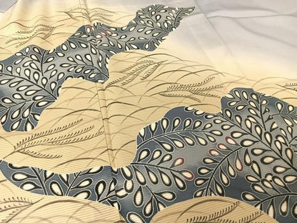 平和屋着物＊夏物 東京友禅 久呂田明功 男性 訪問着 絽 萩 暈し染め 金彩 正絹 逸品 AABA2497np