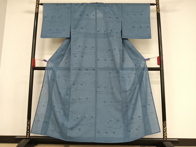 平和屋着物＊夏物 洗える最高級着物 ＜英＞はなぶさ謹製 小紋 琉球絣文様 AABA2498np