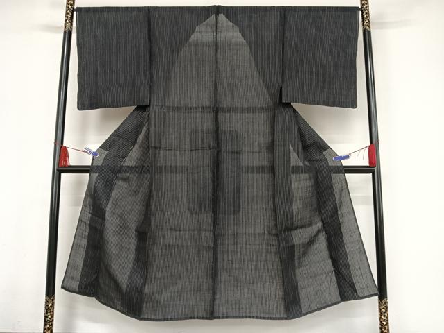 平和屋着物＊夏物 男性 上布 縞 麻 逸品 AABA2499np