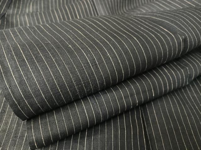 平和屋着物＊夏物 男性 上布 縞 麻 逸品 AABA2499np