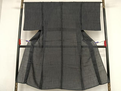 平和屋着物＊夏物 男性 上布 縞 麻 逸品 AABA2500np