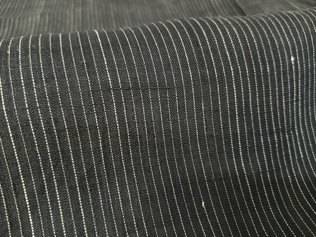 平和屋着物＊夏物 男性 上布 縞 麻 逸品 AABA2500np