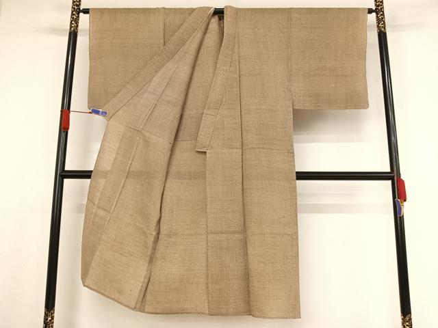 平和屋着物＊夏物 越後上布 十字絣 麻 逸品 AABA2501np