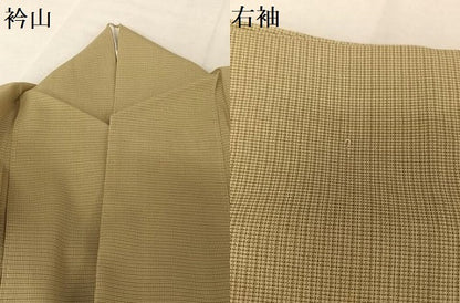 平和屋着物＊夏物　東郷織物謹製　本場大島紬　夏大島　みじん格子　正絹　逸品　AABA2507np