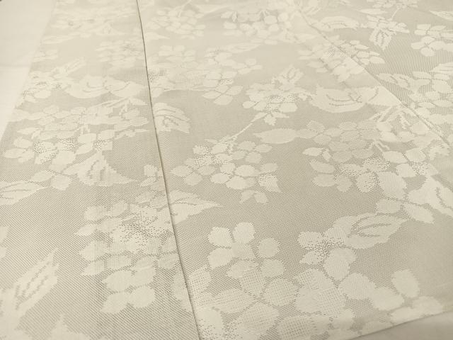 平和屋着物＊夏物 お召 枝花文 正絹 逸品 AABA2510np