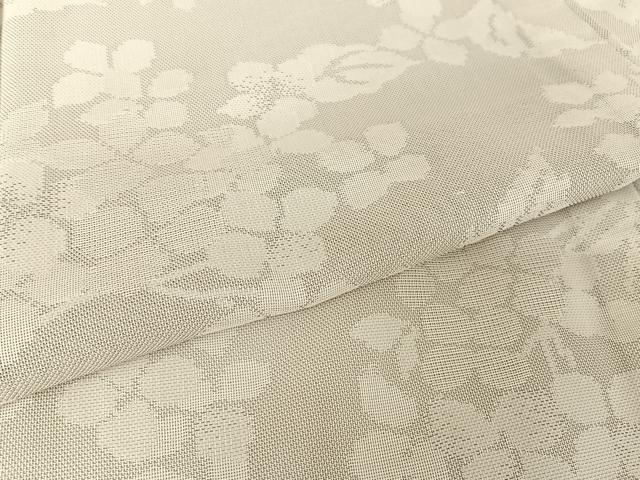平和屋着物＊夏物 お召 枝花文 正絹 逸品 AABA2510np