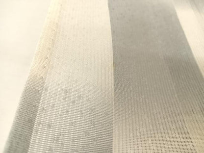 平和屋着物＊夏物 小紋 縦絽 手描き 草花文 三越扱い 正絹 逸品 AABA2511np