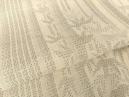 平和屋着物＊夏物 結城紬 夏結城 100亀甲 笹竹文 正絹 逸品 AABA2512np