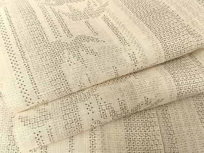 平和屋着物＊夏物 結城紬 夏結城 100亀甲 笹竹文 正絹 逸品 AABA2512np