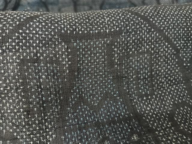 平和屋着物＊夏物 重要無形文化財 本場宮古上布 陶器文 苧麻 逸品 AABA2513np