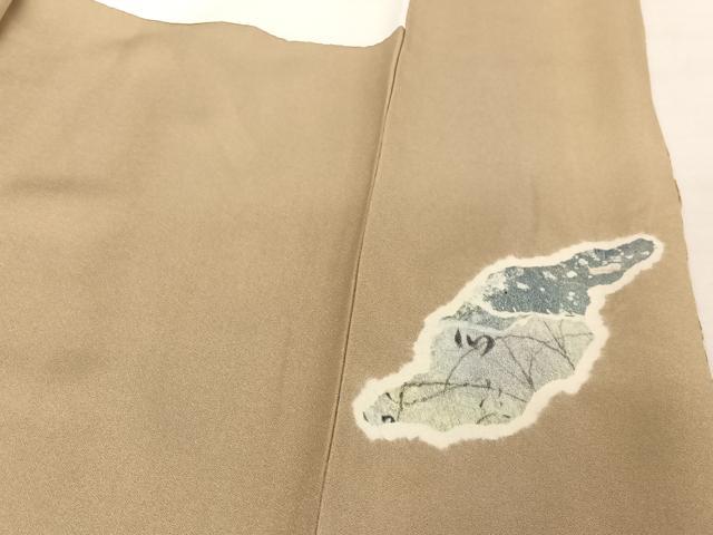 平和屋着物●史上初の女性友禅師 京都府伝統産業優秀技術者 京の名工 岡山武子 訪問着 霞花文 金彩 正絹 逸品 AABA2526np