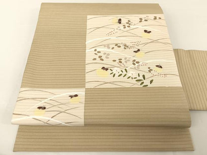 平和屋着物＊夏物 絽塩瀬 九寸名古屋帯 蛍 正絹 逸品 AABA2538np
