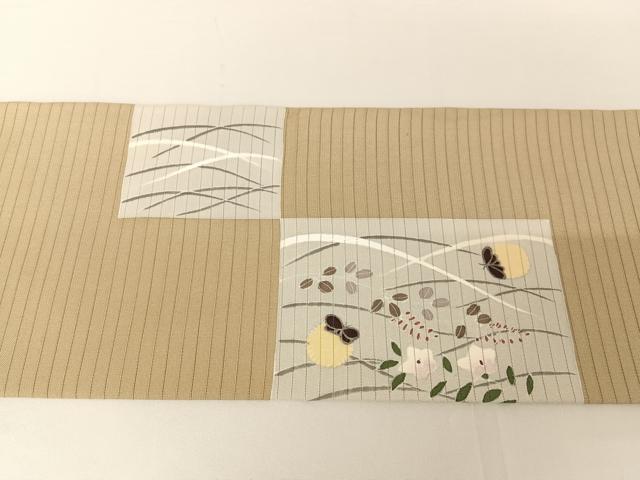 平和屋着物＊夏物 絽塩瀬 九寸名古屋帯 蛍 正絹 逸品 AABA2538np