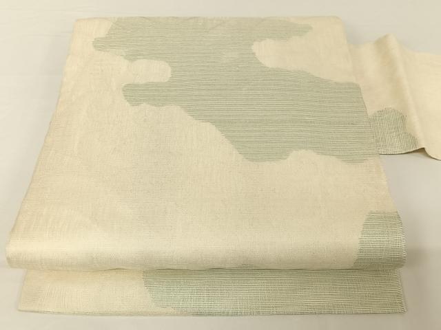 平和屋着物＊夏物 九寸名古屋帯 霞文 正絹 逸品 AABA2547np