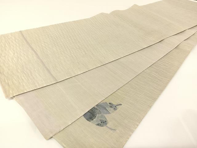 平和屋着物＊夏物 太鼓柄袋帯 すくい織 成り物 夏虫 正絹 逸品 AABA2553np