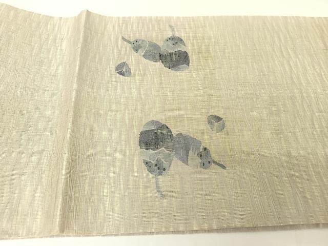 平和屋着物＊夏物 太鼓柄袋帯 すくい織 成り物 夏虫 正絹 逸品 AABA2553np