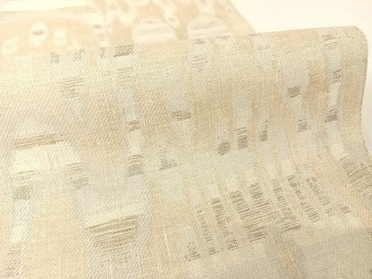 平和屋着物＊夏物 西陣 京の名門 じゅらく謹製 太鼓柄袋帯 太子間道 銀糸 正絹 逸品 未使用 AABA2554np