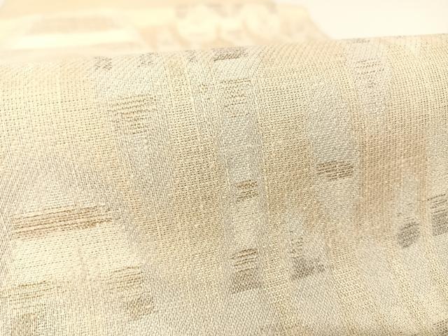 平和屋着物＊夏物 西陣 京の名門 じゅらく謹製 太鼓柄袋帯 太子間道 銀糸 正絹 逸品 未使用 AABA2554np