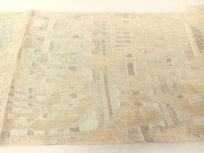 平和屋着物＊夏物 西陣 京の名門 じゅらく謹製 太鼓柄袋帯 太子間道 銀糸 正絹 逸品 未使用 AABA2554np
