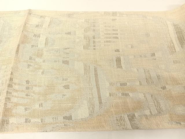 平和屋着物＊夏物 西陣 京の名門 じゅらく謹製 太鼓柄袋帯 太子間道 銀糸 正絹 逸品 未使用 AABA2554np