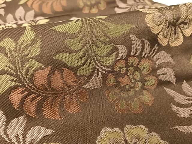 平和屋着物●洗える最高級着物　＜英＞はなぶさ謹製　九寸名古屋帯　花唐草文　たとう紙付き　未使用　AABA2606np
