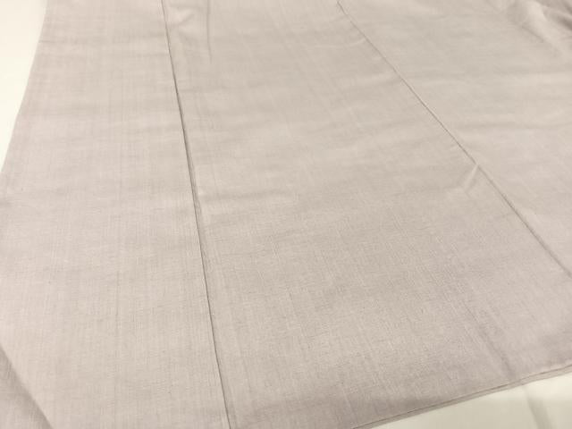 平和屋着物●本場結城紬　重要無形文化財　色無地　牡丹鼠色　正絹　逸品　AABA2627np