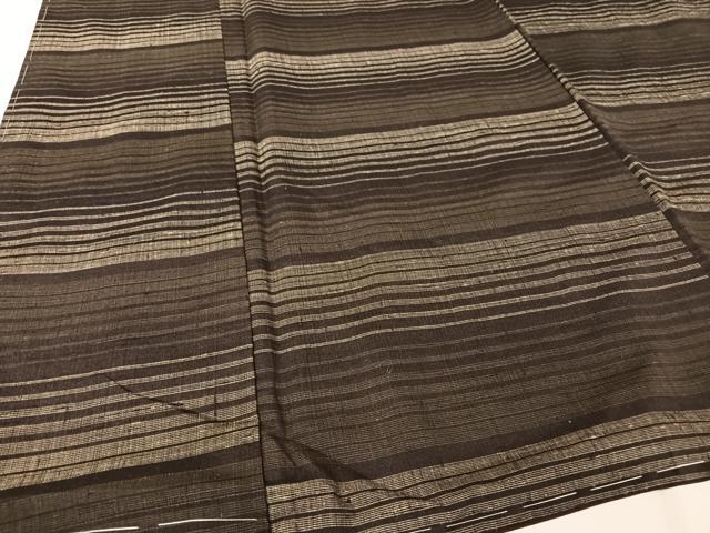 平和屋着物●上質な紬 縞 正絹 逸品 未使用 AABA2628np