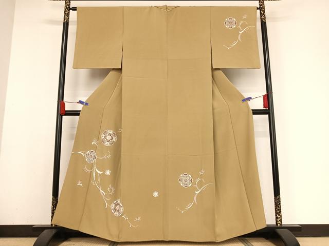 平和屋着物●訪問着 正倉院花文 金彩 三越扱い 正絹 逸品 AABA2636np