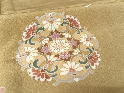 平和屋着物●訪問着 正倉院花文 金彩 三越扱い 正絹 逸品 AABA2636np