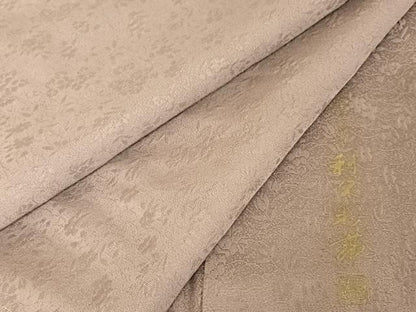 平和屋着物●上質な色無地 作家物 利休彩夢 紋意匠 鳩羽色 正絹 逸品 AABA2642np