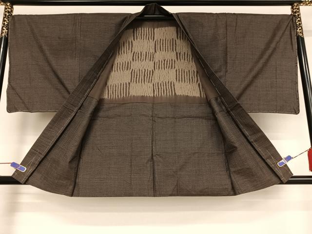 平和屋着物●男性 本場大島紬 アンサンブル 手織 100亀甲 総詰め 証紙付き 正絹 逸品 AABA2664np