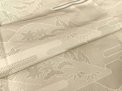 平和屋着物●上質な紬　110亀甲　遠山文　正絹　逸品　AABA2665np