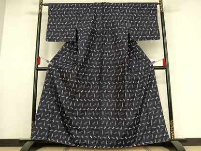 平和屋着物●本場琉球絣　紬　正絹　逸品　AABH4563ck
