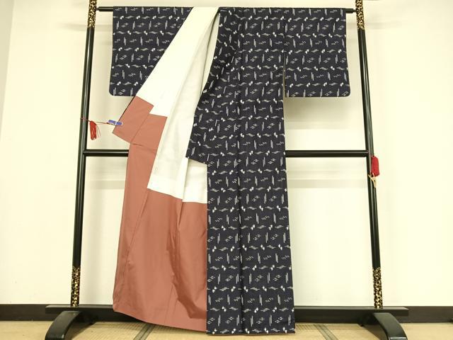 平和屋着物○本場琉球絣 紬 正絹 逸品 AABH4563ck