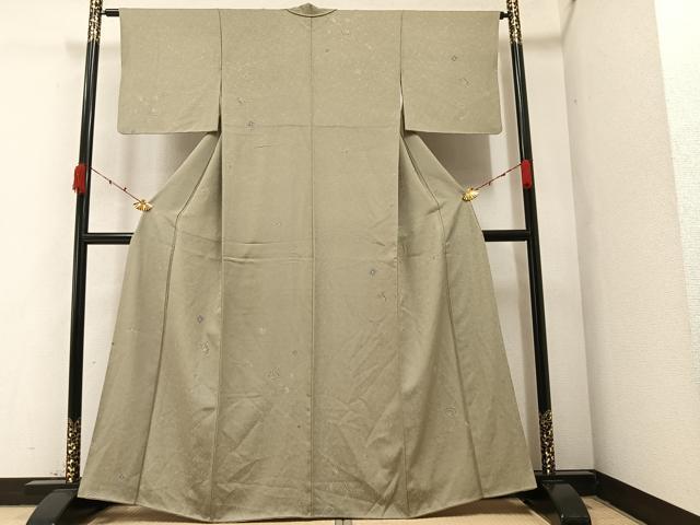 平和屋着物●上質な小紋　番傘花文　金彩　正絹　逸品　AABA2689ph